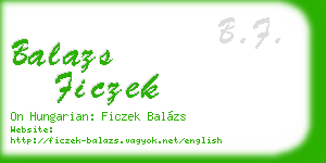 balazs ficzek business card